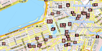 Beacon Hill Boston Stadtplan