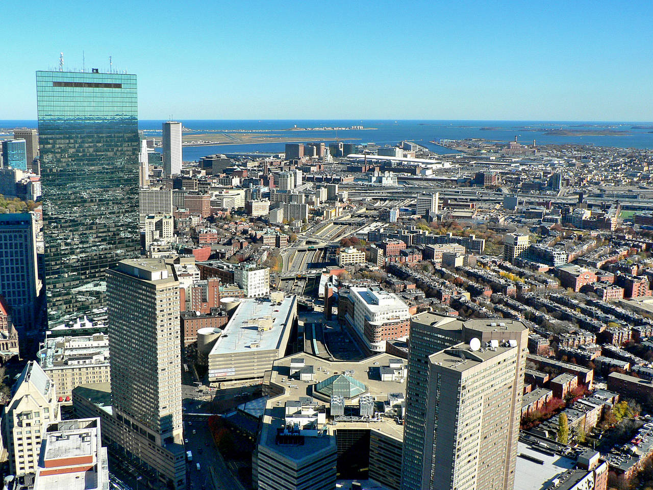  Ansicht von Citysam  in Boston Der gläserne John Hancock Tower prägt das Bild von Boston