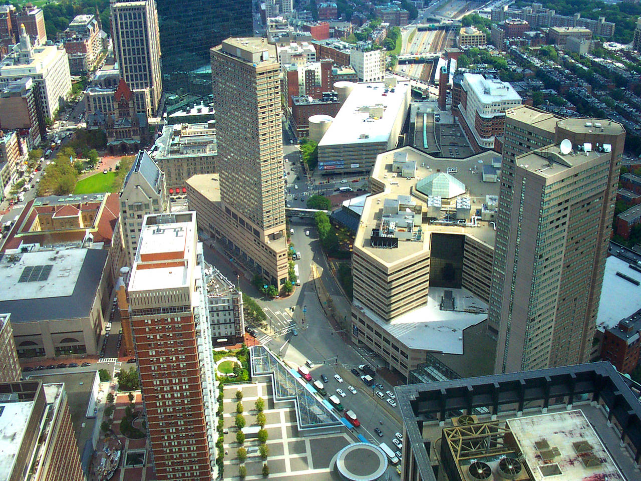 Prudential Center Ansicht Attraktion  Ausblick von der Aussichtsterrasse des 229 Meter hohen Prudential Towers